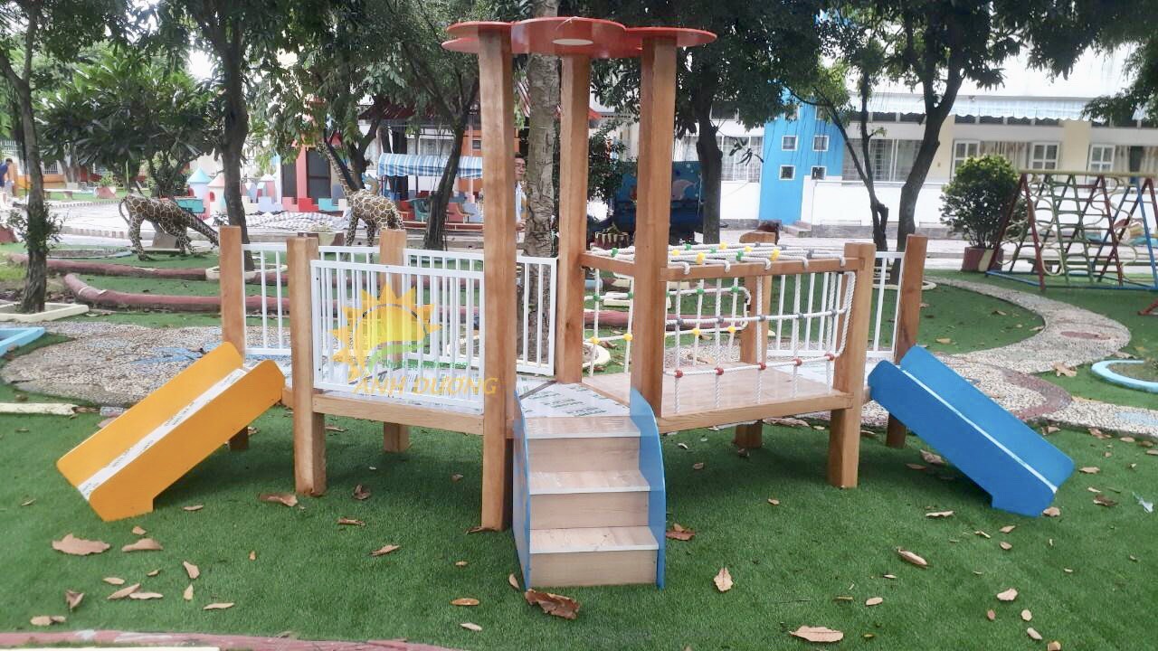 Bộ vận động liên hoàn đa năng bằng gỗ cho trẻ em