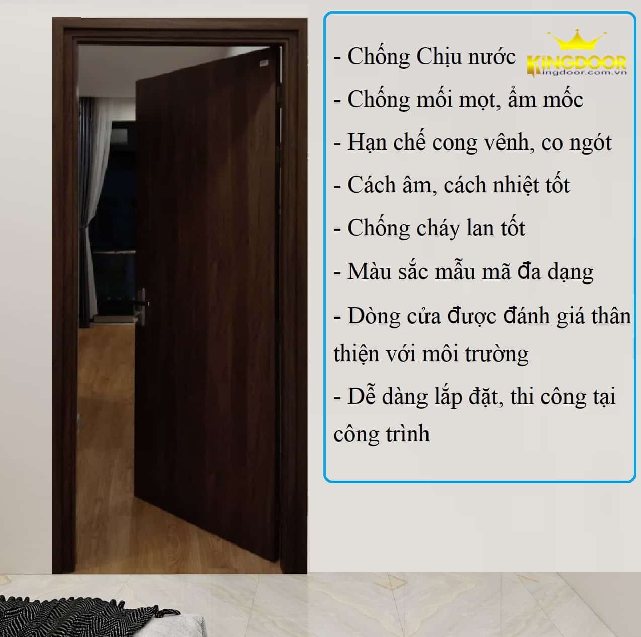 Ưu điểm vượt trội của cửa nhựa Composite
