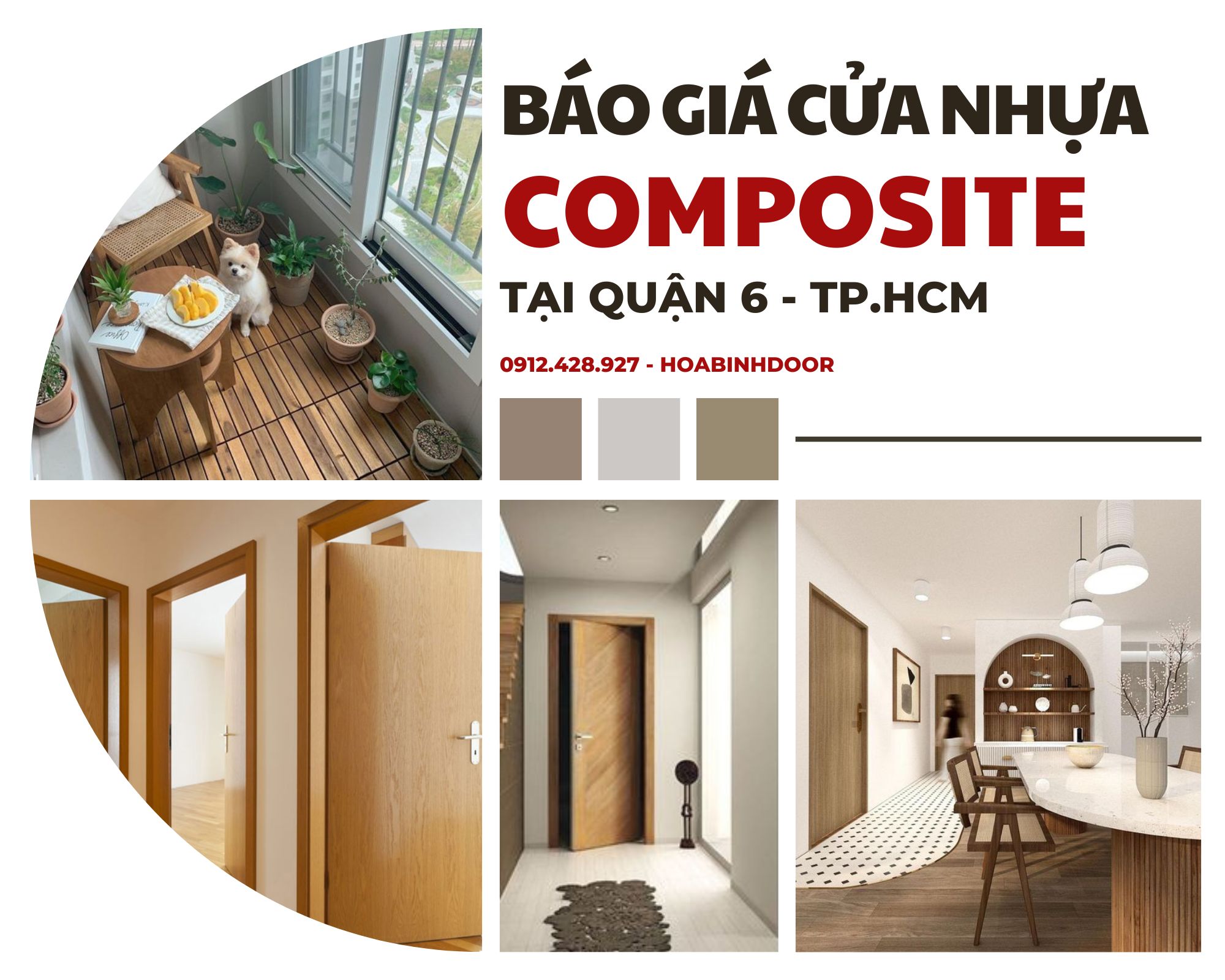Cửa nhựa Composite tại Quận 6 - TPHCM  cửa nhựa giá rẻ