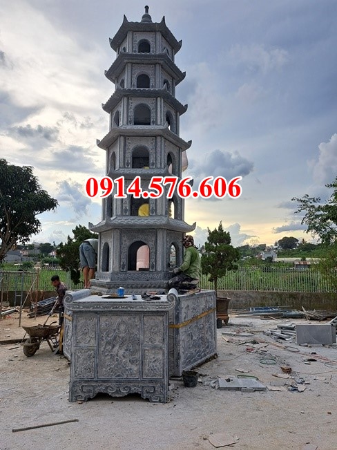 Mẫu 581 tháp mộ đá thờ để tro cốt đẹp bán ninh thuận