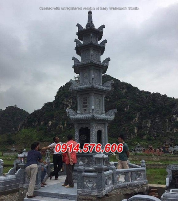 Mẫu 581 tháp mộ đá thờ để tro cốt đẹp bán ninh thuận