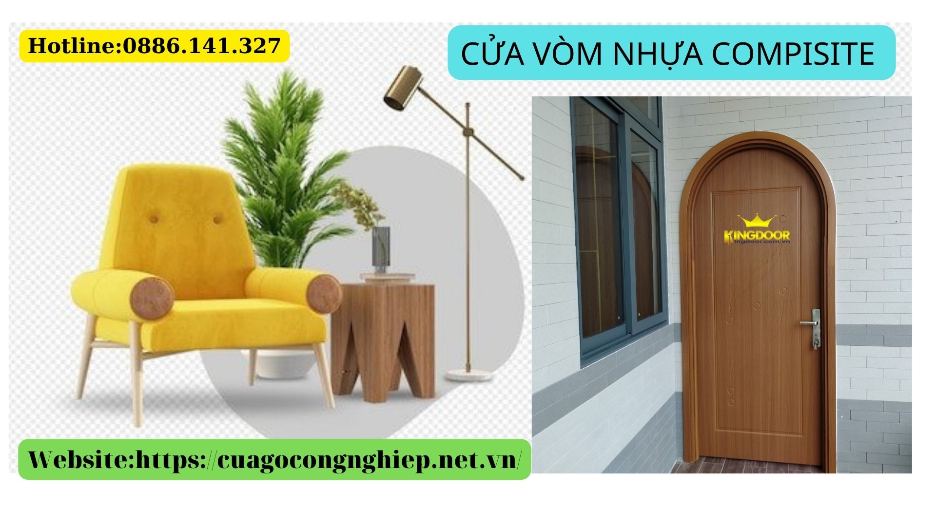 Cửa vòm nhựa composite tại Thuận An  - Mẫu cửa nhựa phòng ngủ giá rẻ