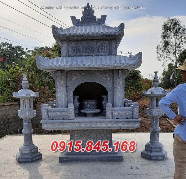 Mẫu 615 miếu đá thờ sơn thần linh bán hậu giang bàn thờ ông thiên địa