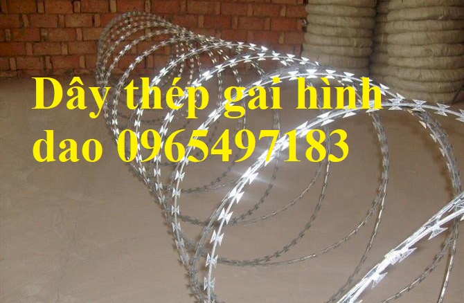 Dây thép gai hình dao, dây kẽm gai bùng nhùng, kẽm gai lưới dao