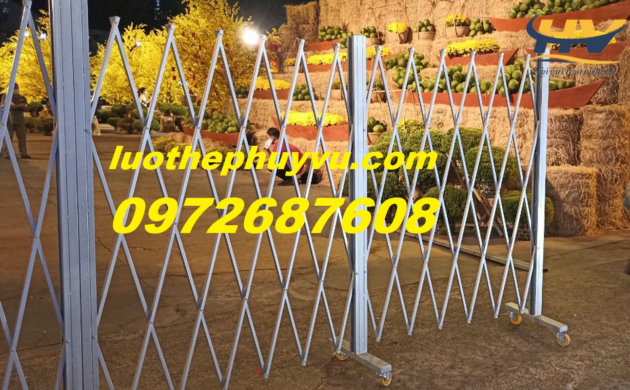 Hàng rào di động, khung rào chắn di động, barie sự kiện tại Long An