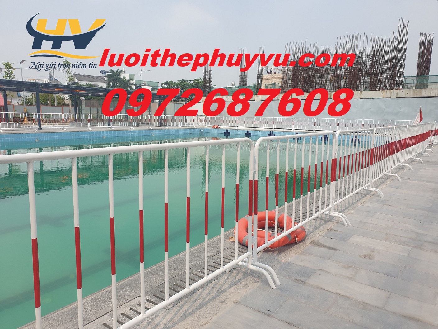 Hàng rào di động, khung rào chắn di động, barie sự kiện tại Long An