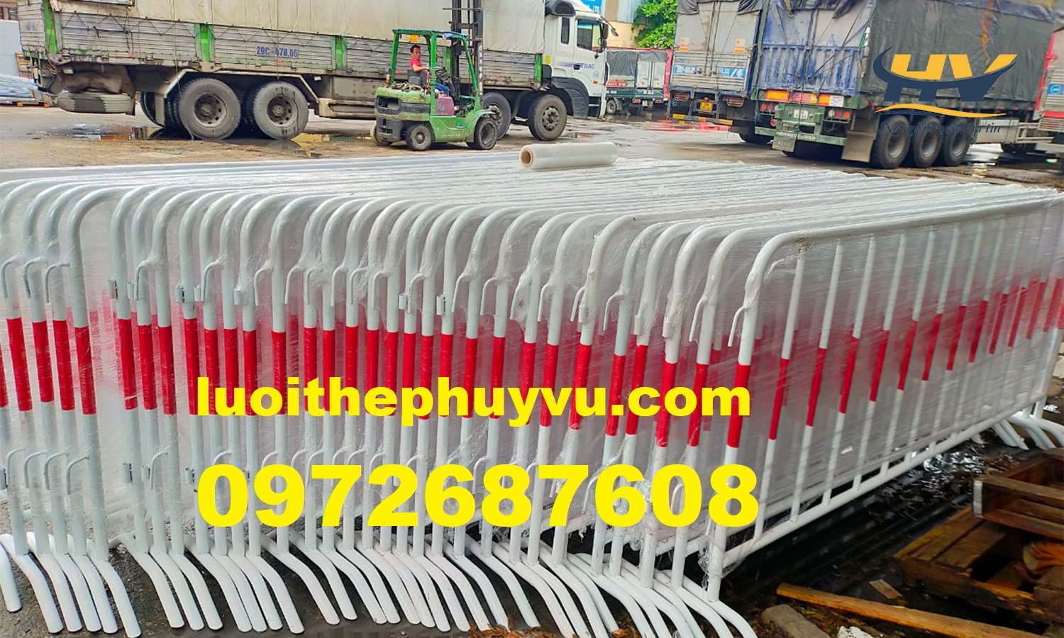 Hàng rào di động, khung rào chắn di động, barie sự kiện tại Long An