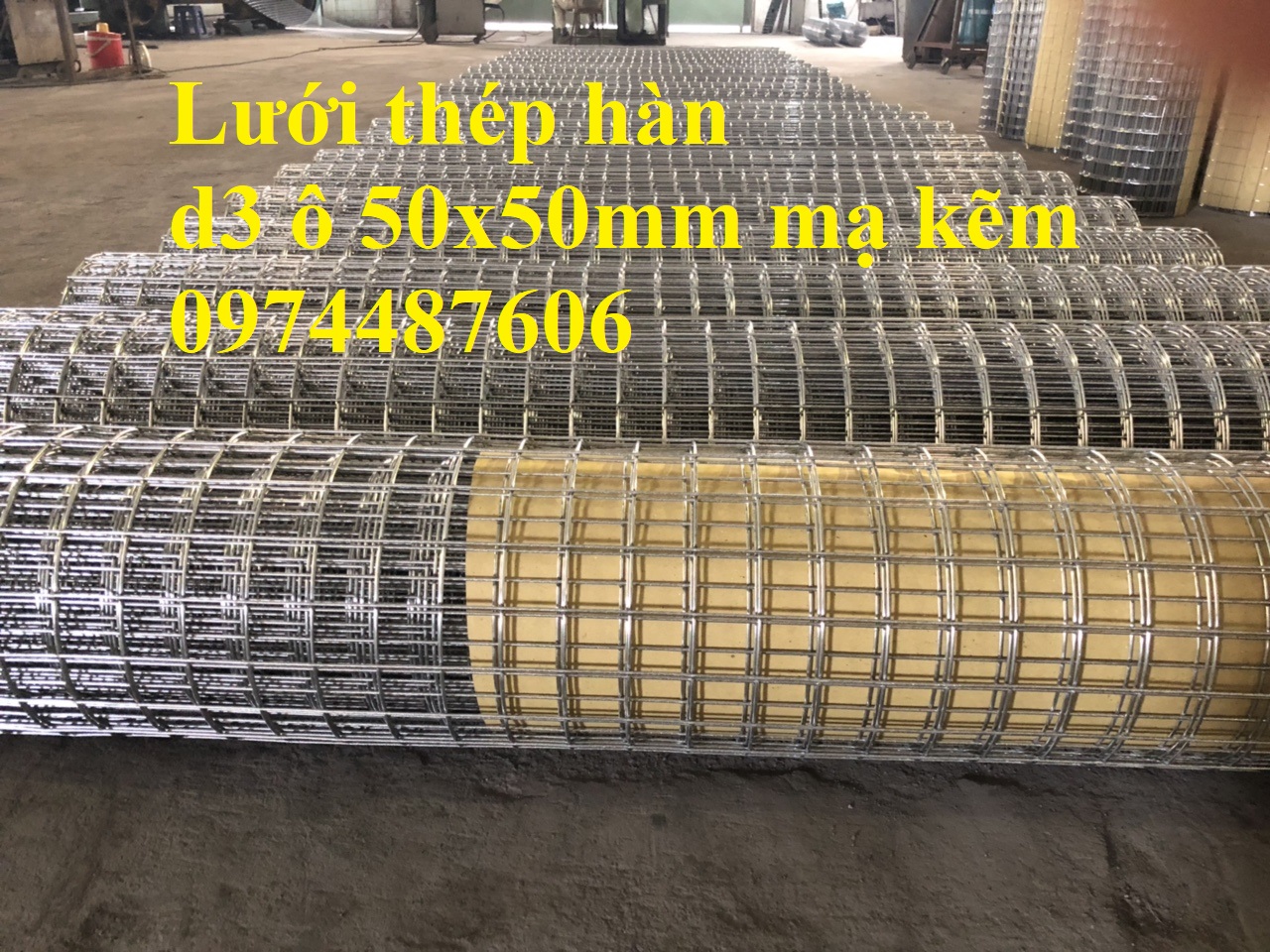 Lưới thép hàn D3, D4 ô 50x50 hàng có sẵn