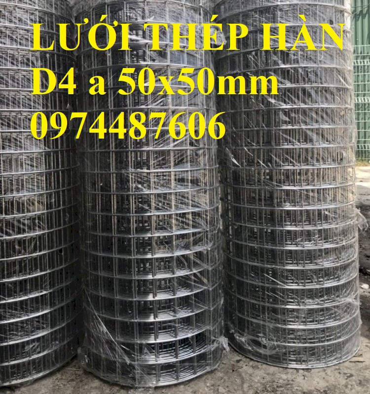 Lưới thép hàn D3, D4 ô 50x50 hàng có sẵn