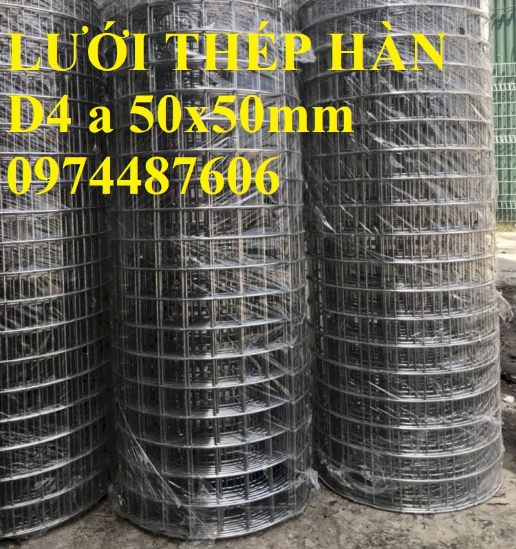 Lưới thép hàn D3, D4 ô 50x50 hàng có sẵn