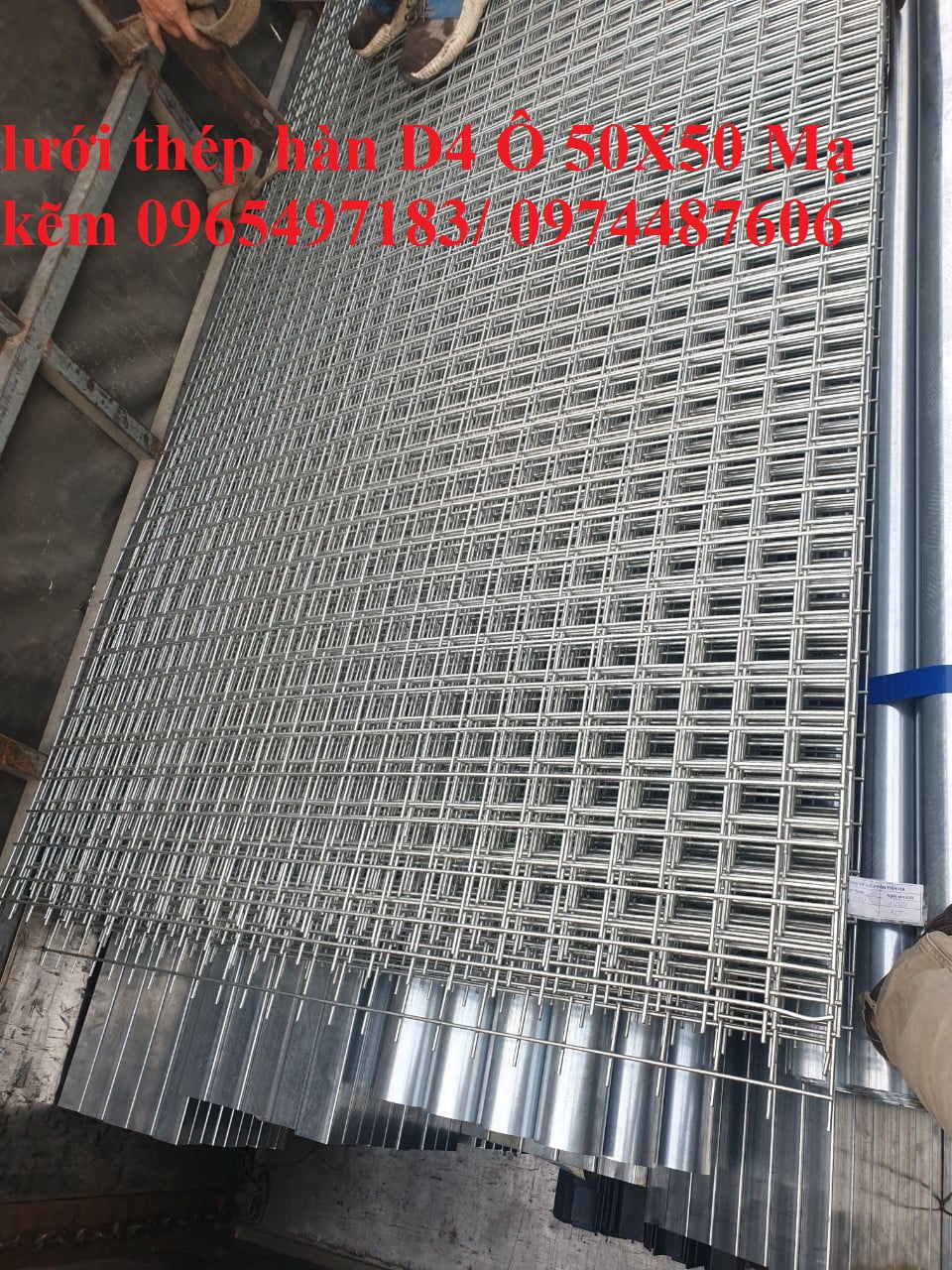 Lưới thép hàn D3, D4 ô 50x50 hàng có sẵn