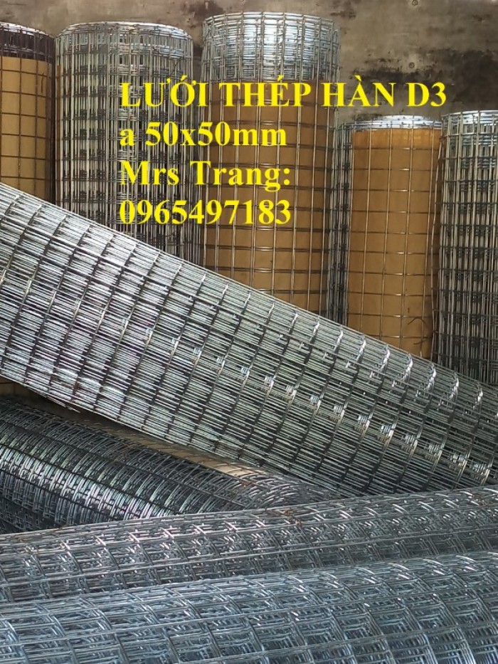 Lưới thép hàn D3, D4 ô 50x50 hàng có sẵn