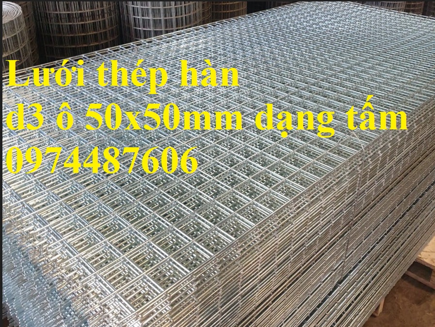 Lưới thép hàn D3, D4 ô 50x50 hàng có sẵn