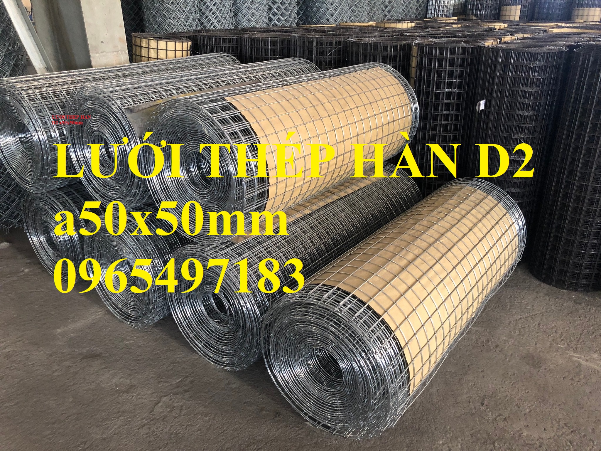 Lưới thép hàn cuộn d2 a50x50mm, d3a 50x50 có sẵn