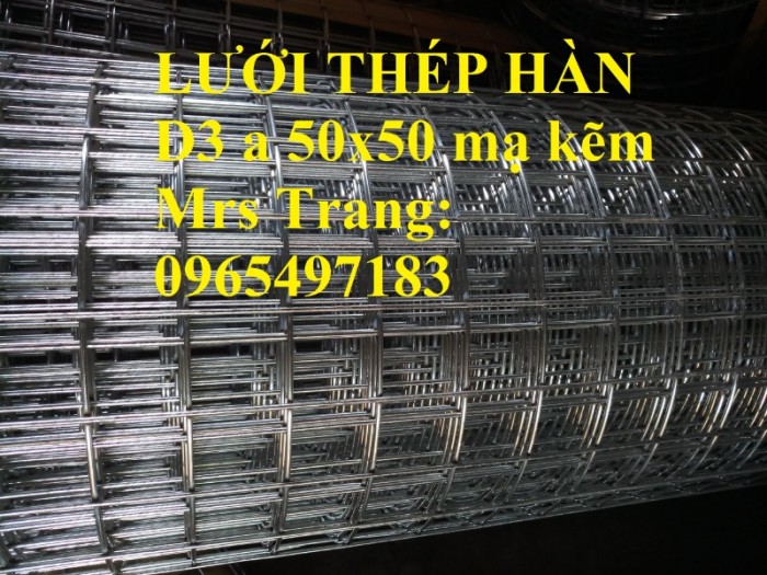 Lưới thép hàn cuộn d2 a50x50mm, d3a 50x50 có sẵn