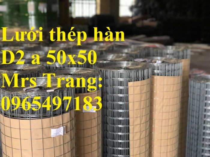 Lưới thép hàn cuộn d2 a50x50mm, d3a 50x50 có sẵn