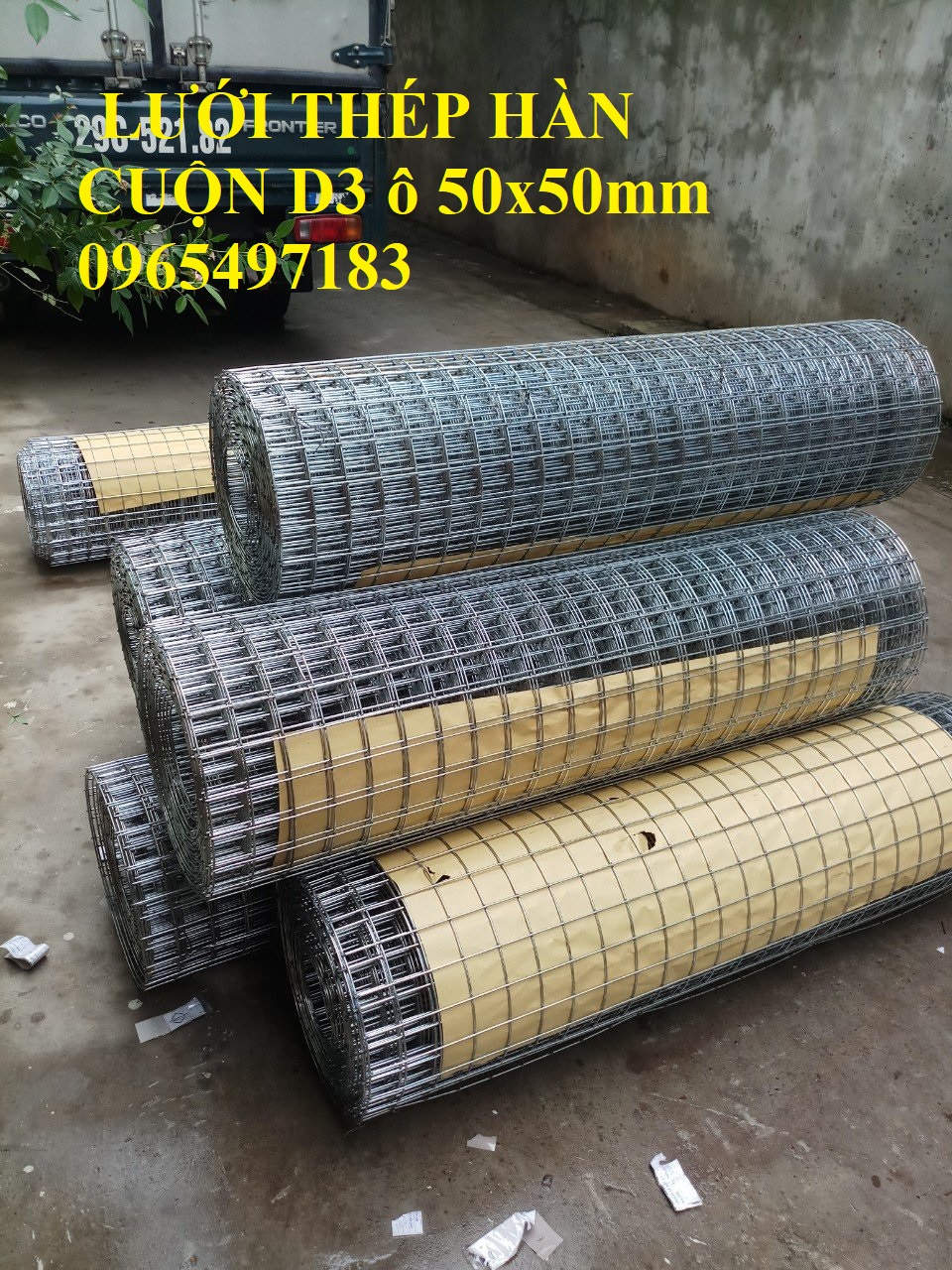 Lưới thép hàn cuộn d2 a50x50mm, d3a 50x50 có sẵn