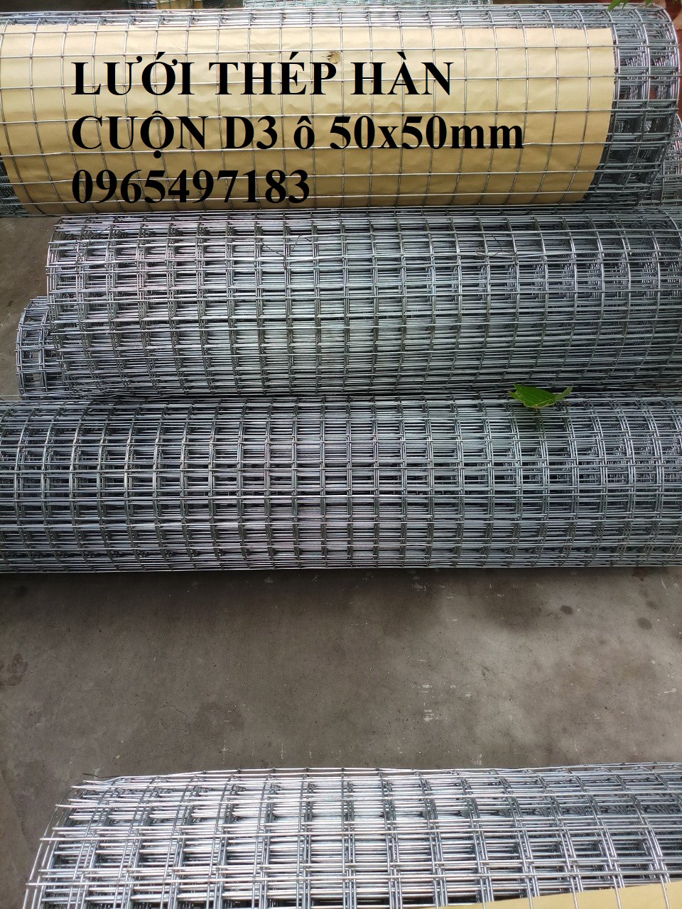 Lưới thép hàn cuộn d2 a50x50mm, d3a 50x50 có sẵn