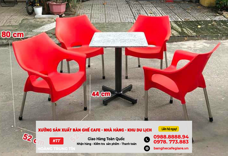 (Mỹ Tho) Bàn ghế nhựa đúc, nhựa nhập giá rẻ cho quán cafe sân vườn