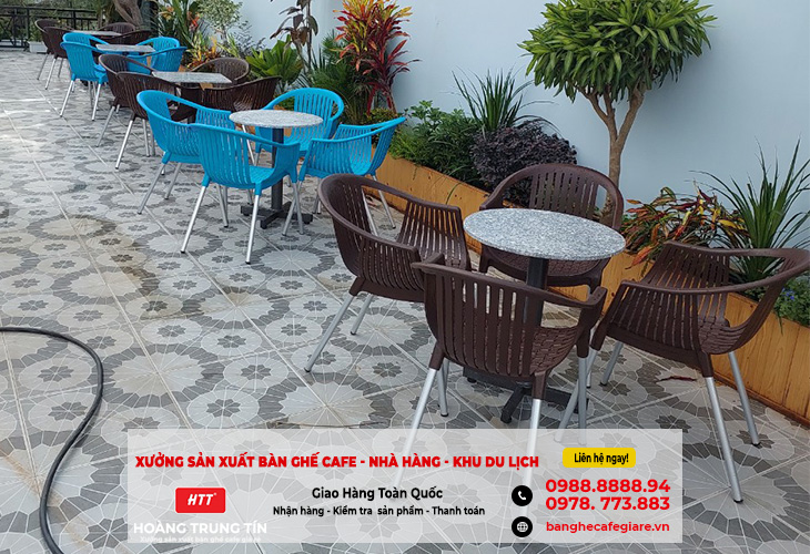 (Mỹ Tho) Bàn ghế nhựa đúc, nhựa nhập giá rẻ cho quán cafe sân vườn
