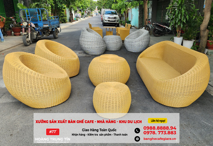 (Mỹ Tho) Bàn ghế nhựa đúc, nhựa nhập giá rẻ cho quán cafe sân vườn