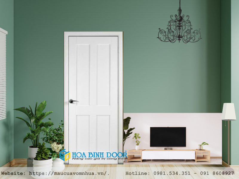 Cửa gỗ công nghiệp Mdf Sơn tại quận 6 - Cửa gỗ phòng ngủ