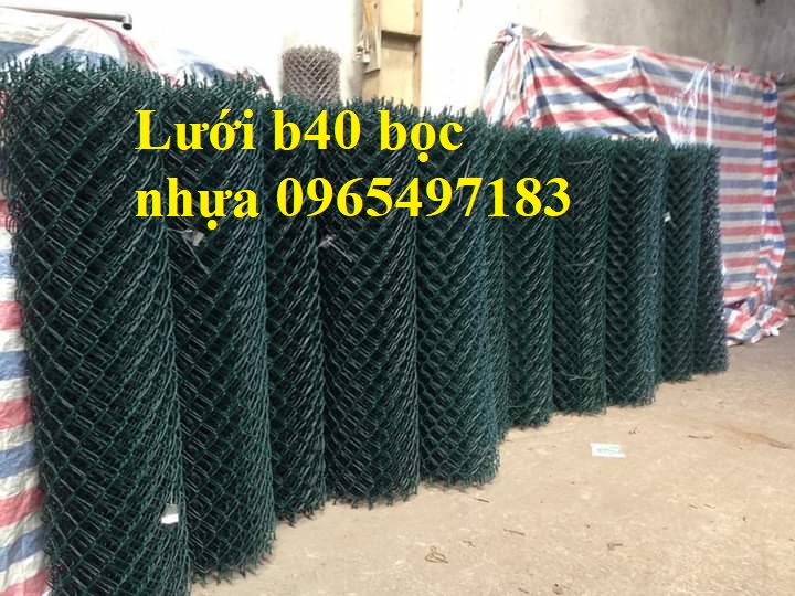 Lưới B40 bọc nhựa, B40 bọc nhựa làm hàng rào  có sẵn tại Hà Nội