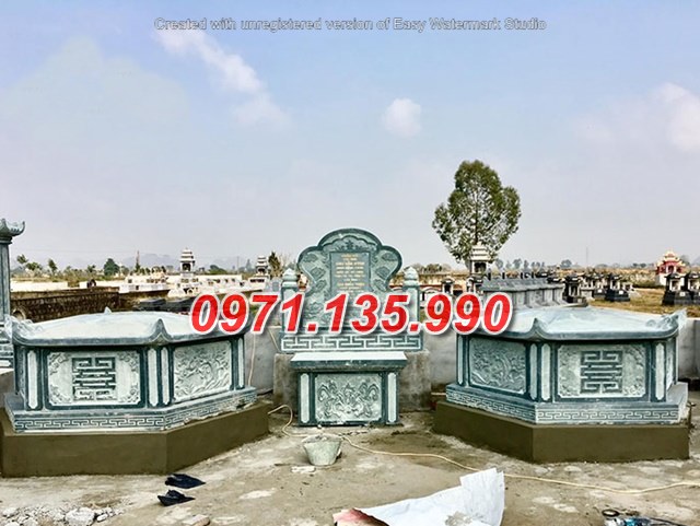 Mộ đá đôi - Mẫu mộ đôi bằng đá đơn giản đẹp bán tại Bạc Liêu