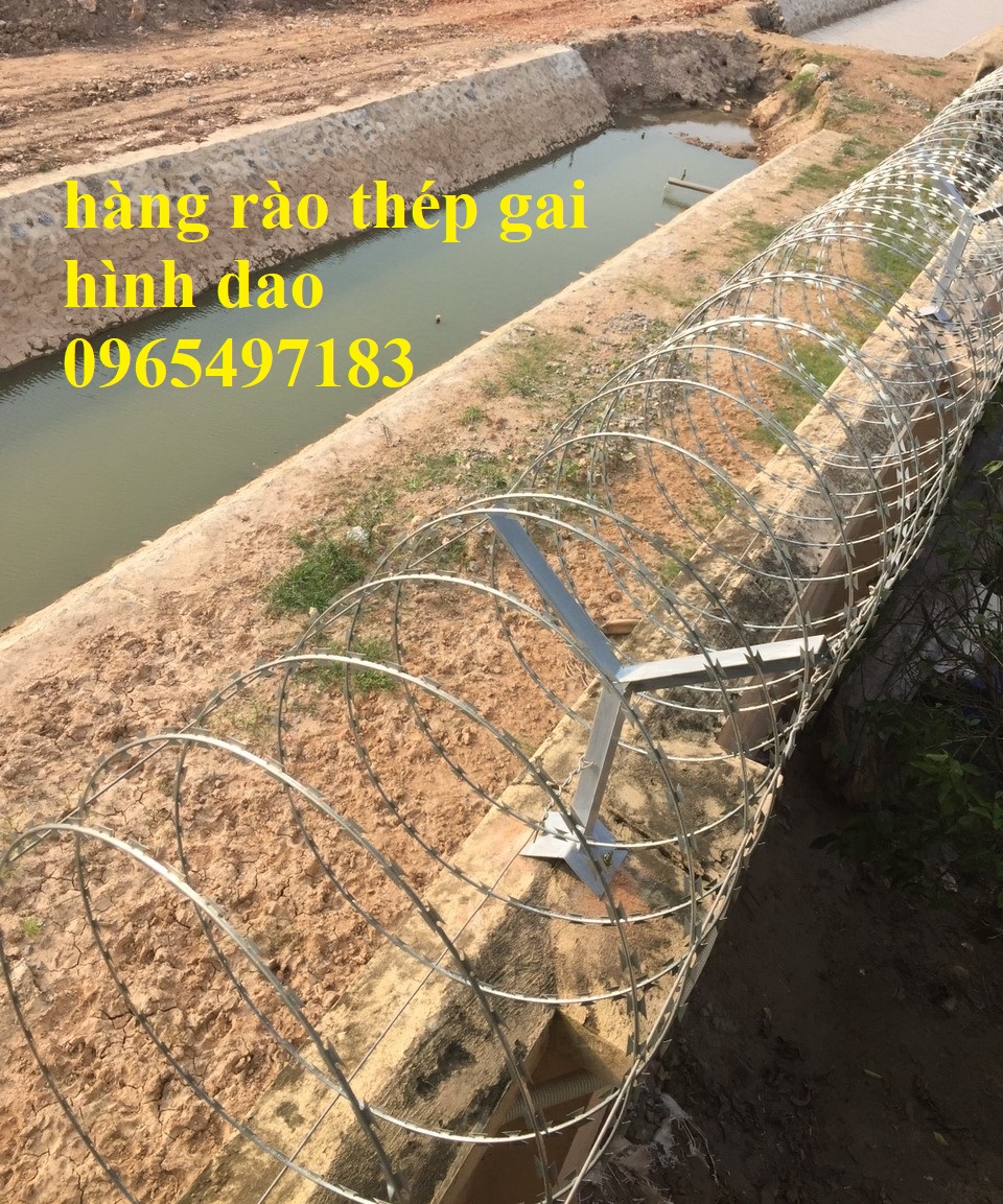 Cung cấp và  thi công lắp đặt hàng rào thép gai hình dao tại Hà Nội