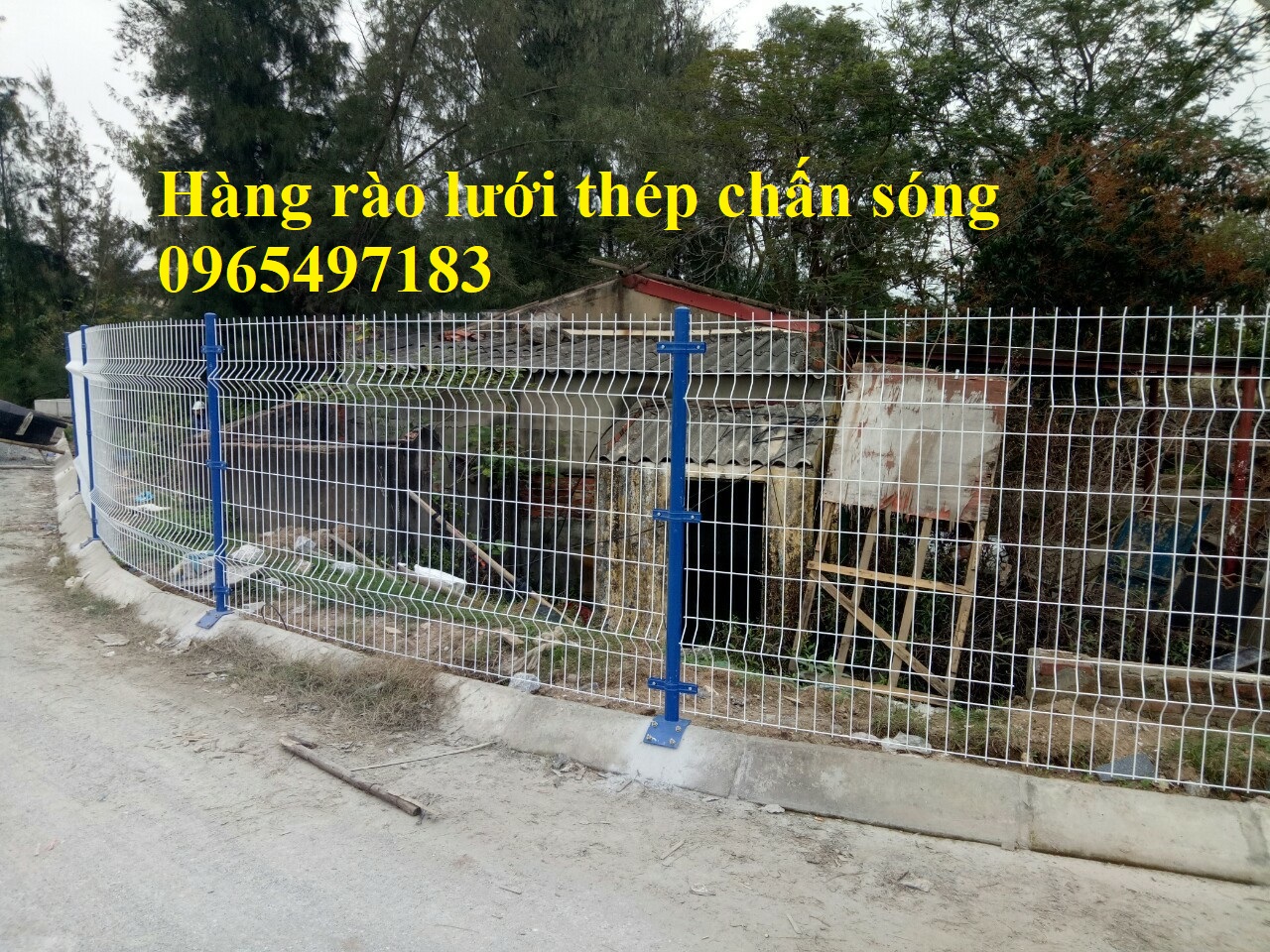 Hàng rào lưới thép chấn sóng, hàng rào gập đầu, hàng rào lưới thép hàn