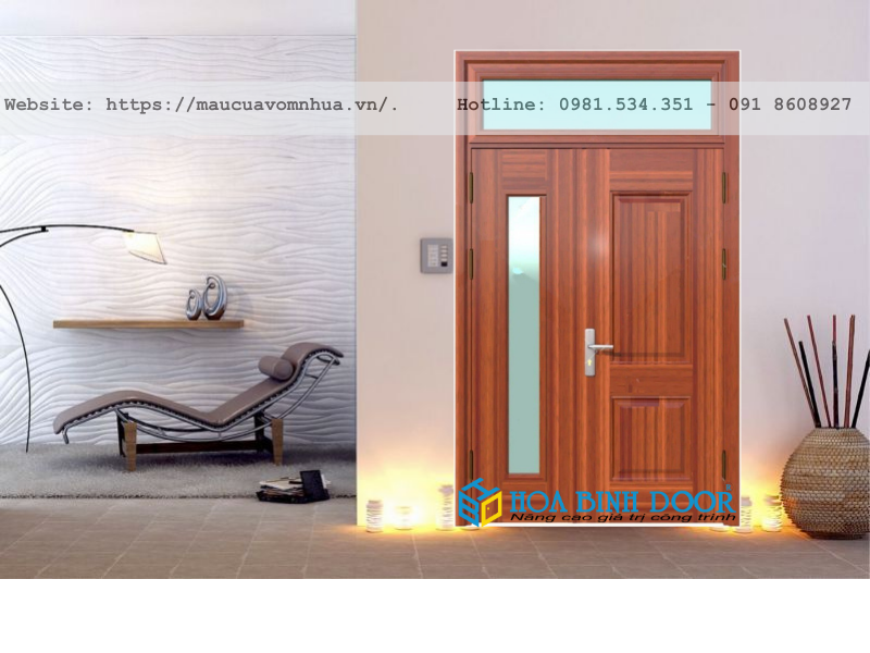 Cửa thép vân gỗ mẫu mới tại Bình Thạnh