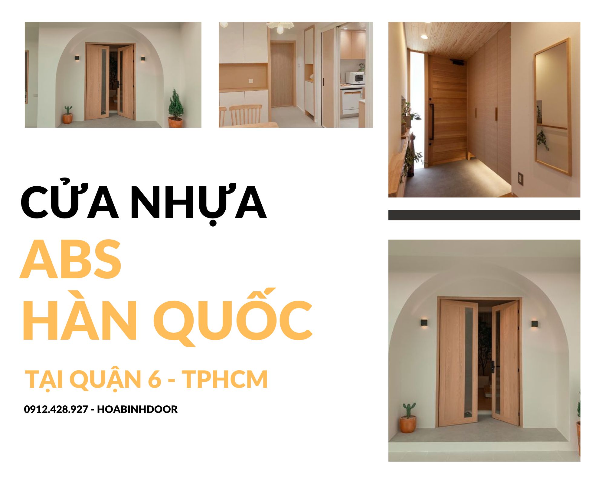 Cửa nhựa ABS Hàn Quốc tại Quận 6  chính hãng KOS