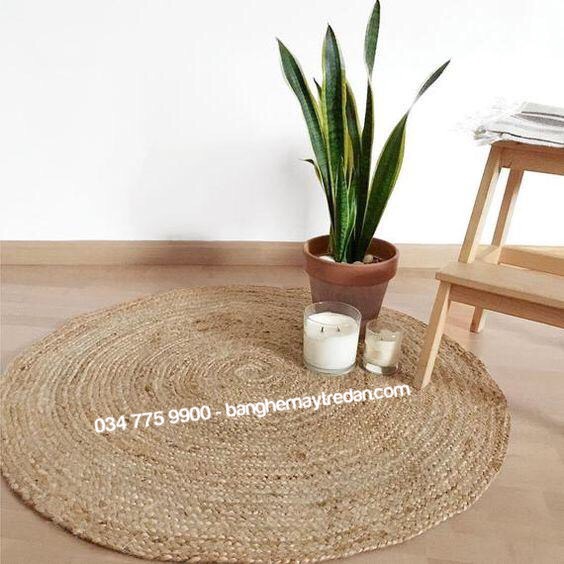 Thảm lục bình trang trí phòng khách - Mây Tre Lục Bình