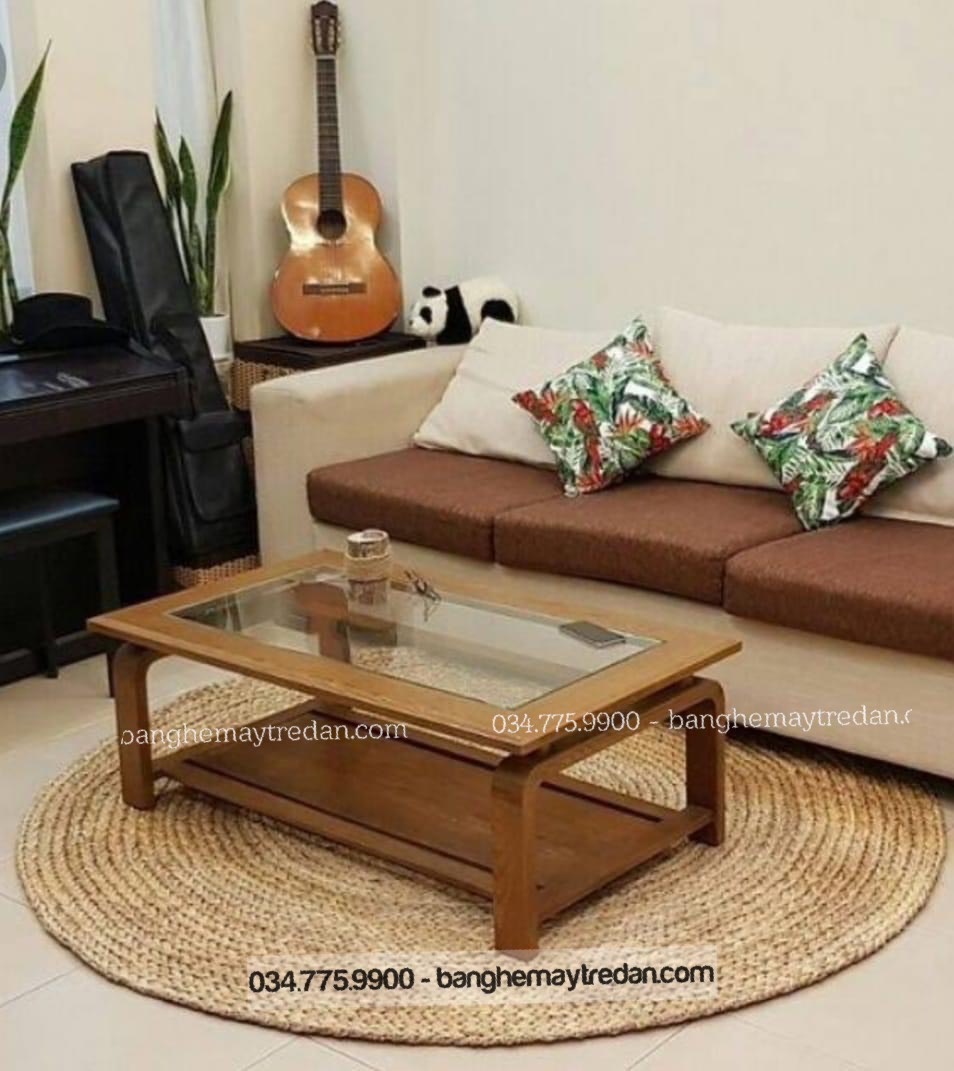 Thảm lục bình trang trí phòng khách - Mây Tre Lục Bình