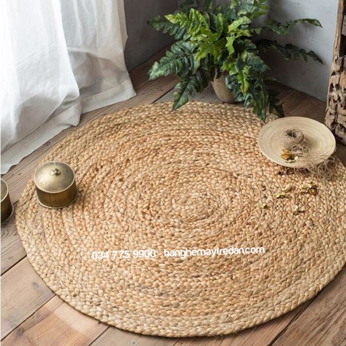 Thảm lục bình trang trí phòng khách - Mây Tre Lục Bình