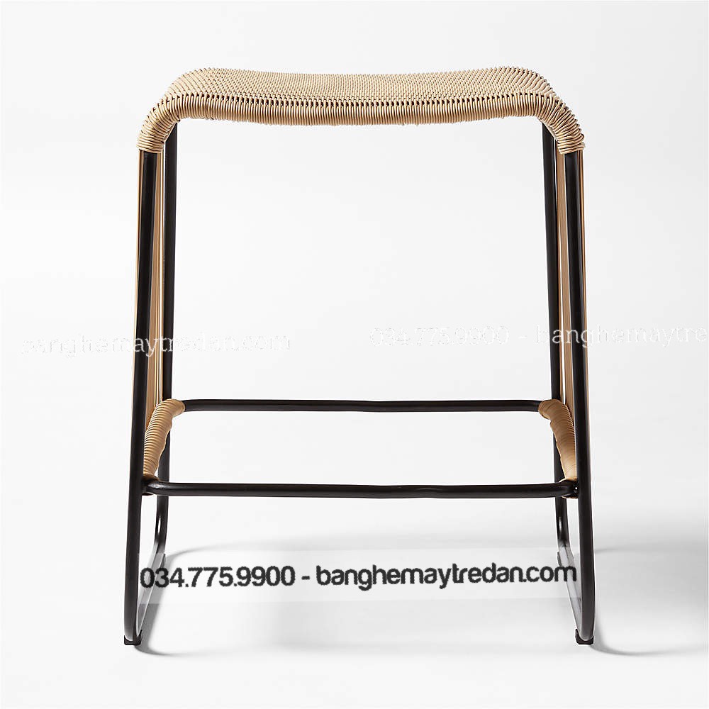 Ghế quầy bar nhựa giả mây cho sảnh lounge sang trọng