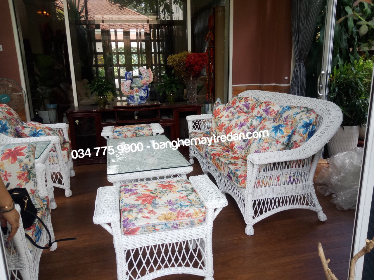 Sofa mây tự nhiên kiểu cổ điển - Mây Tre Lục Bình