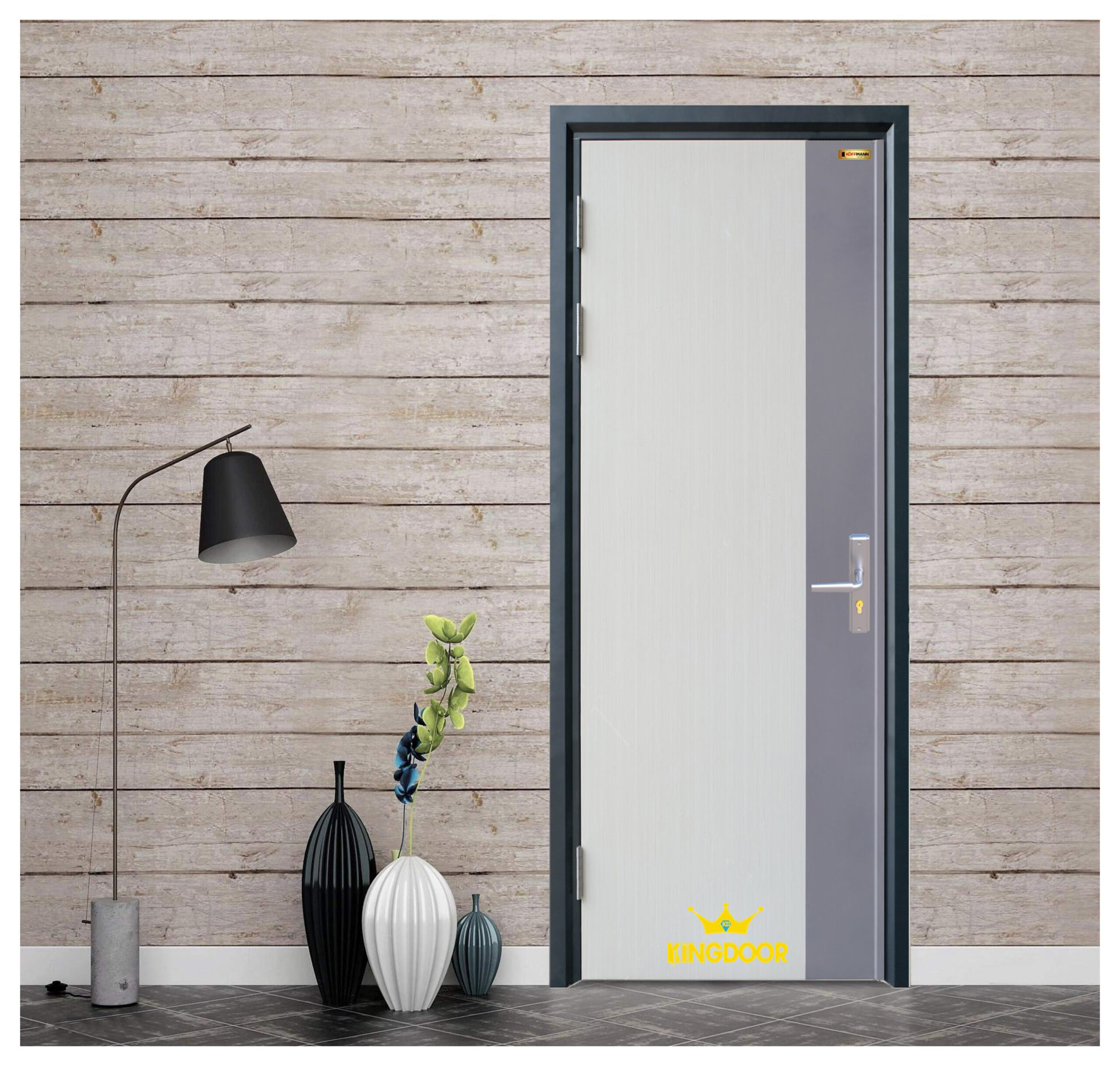 CỬA THÉP VÂN GỖ DELUXE KINGDOOR TẠI NHA TRANG