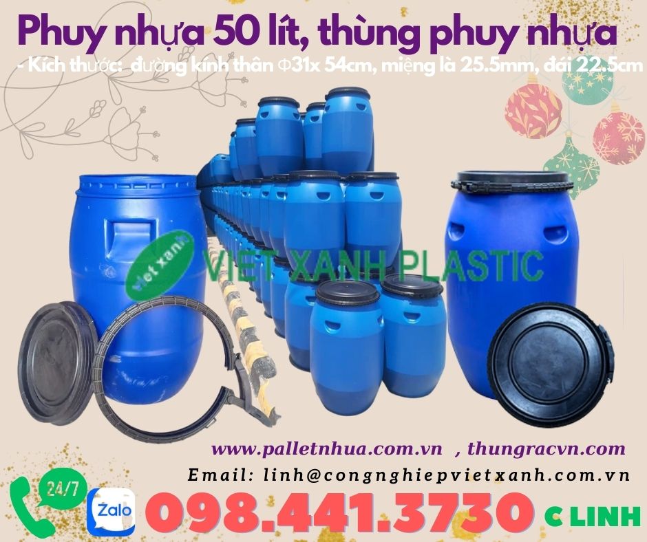 Phuy nhựa 30 lít , phuy nhựa 50 lít khuyến mãi
