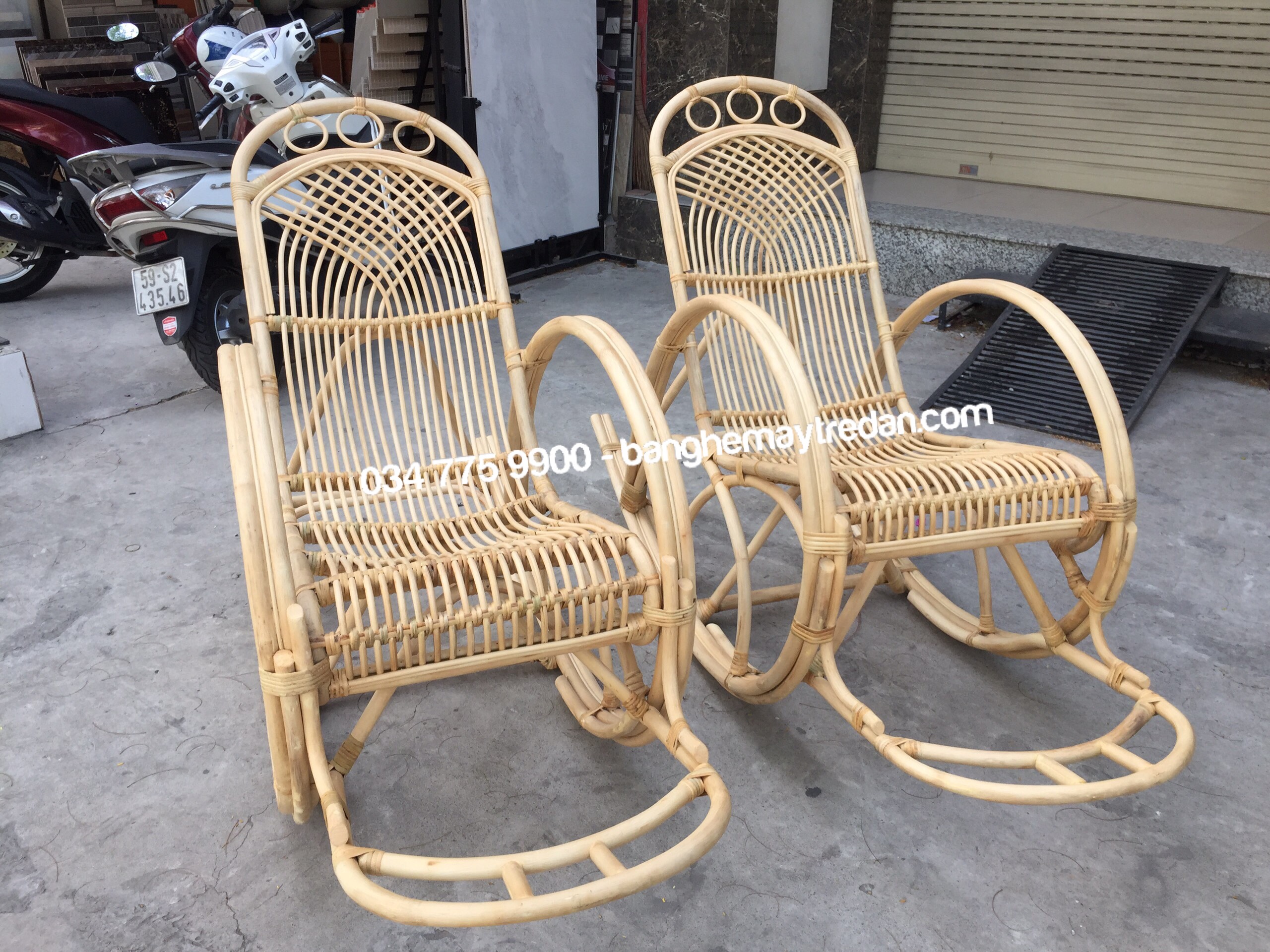 Ghế mây bập bênh tựa lưng cao - 0347759900