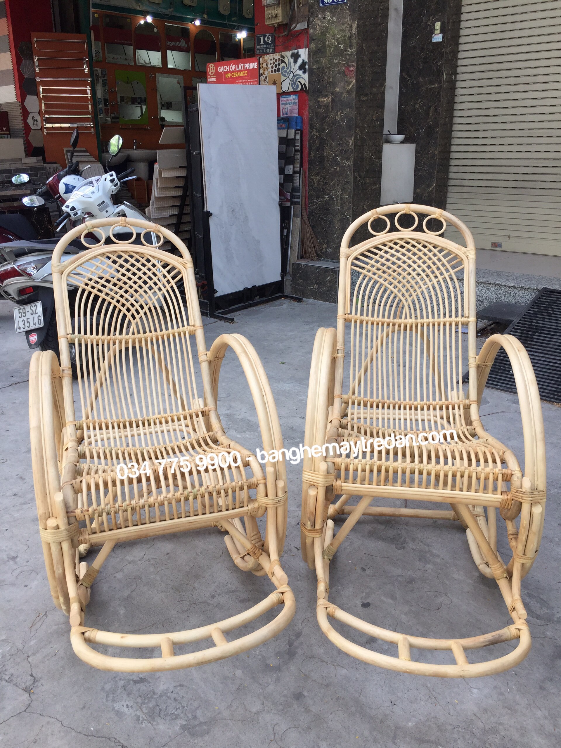 Ghế mây bập bênh tựa lưng cao - 0347759900