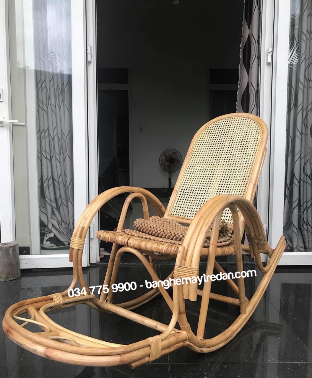 Ghế mây bập bênh tựa lưng cao - 0347759900