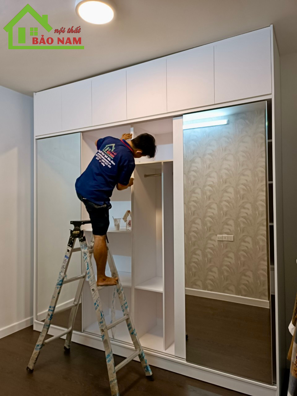 Tủ quần áo cánh kính lùa hiện đại - Nội Thất Bảo Nam 0935.314.353