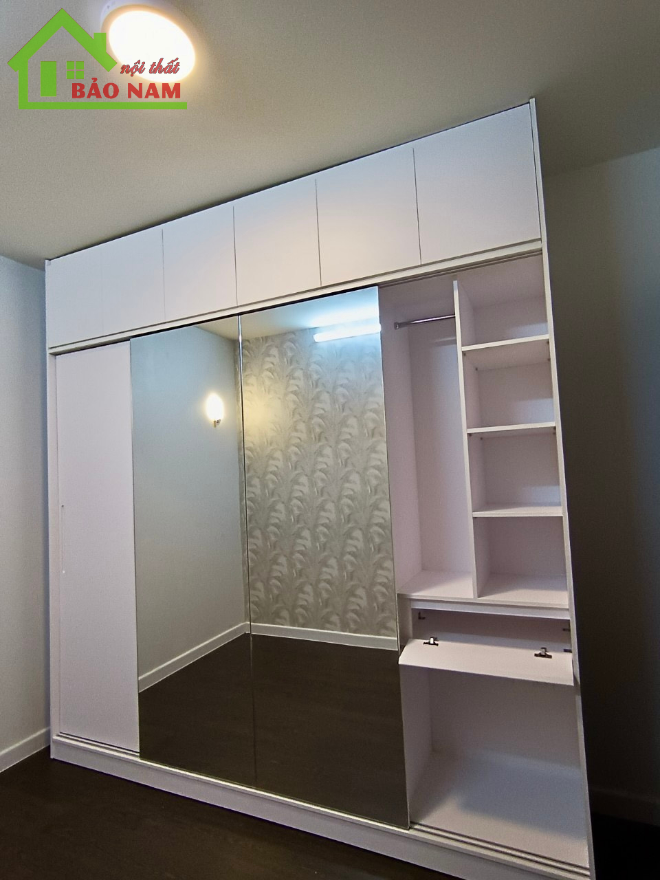 Tủ quần áo cánh kính lùa hiện đại - Nội Thất Bảo Nam 0935.314.353