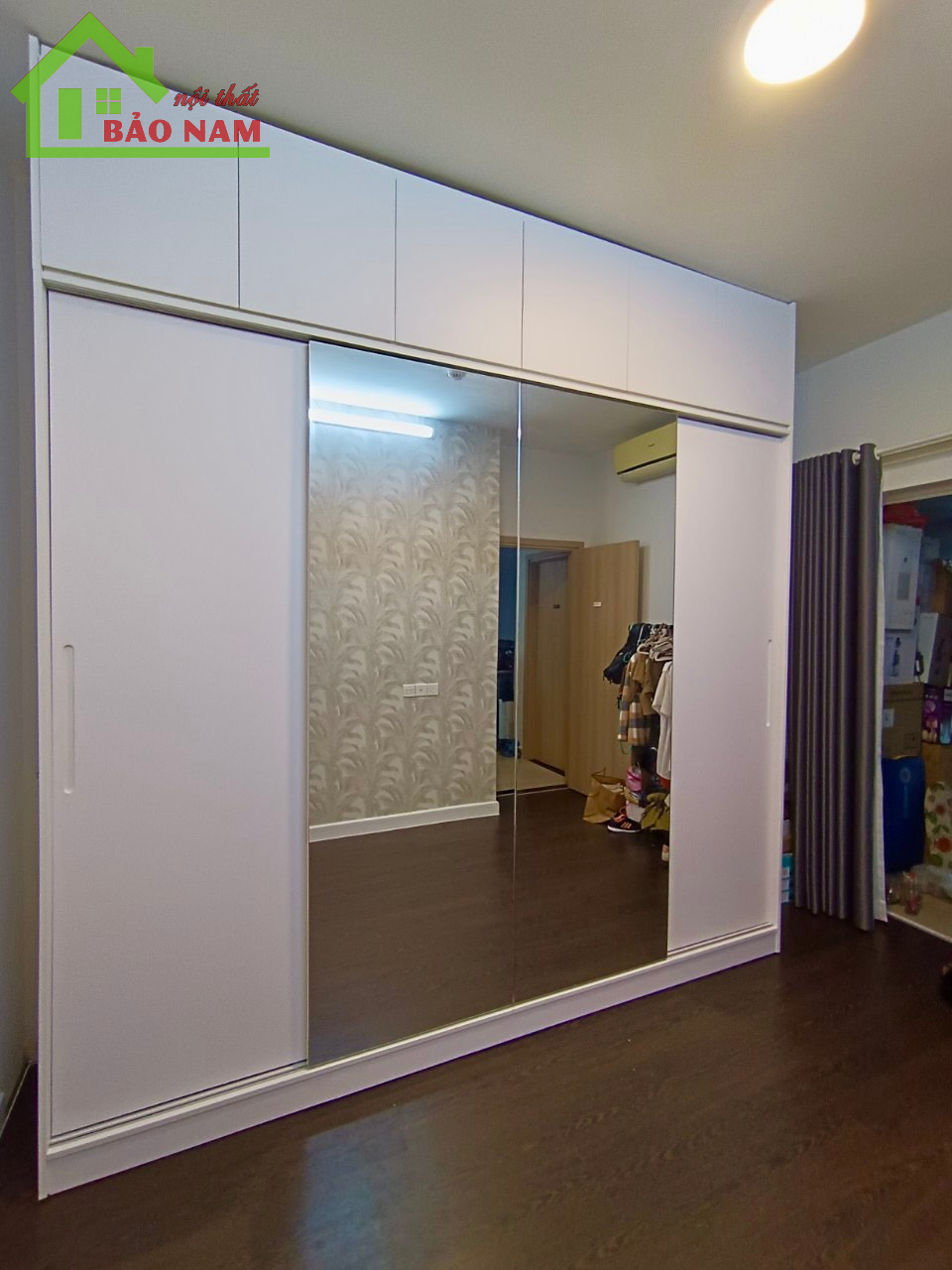 Tủ quần áo cánh kính lùa hiện đại - Nội Thất Bảo Nam 0935.314.353