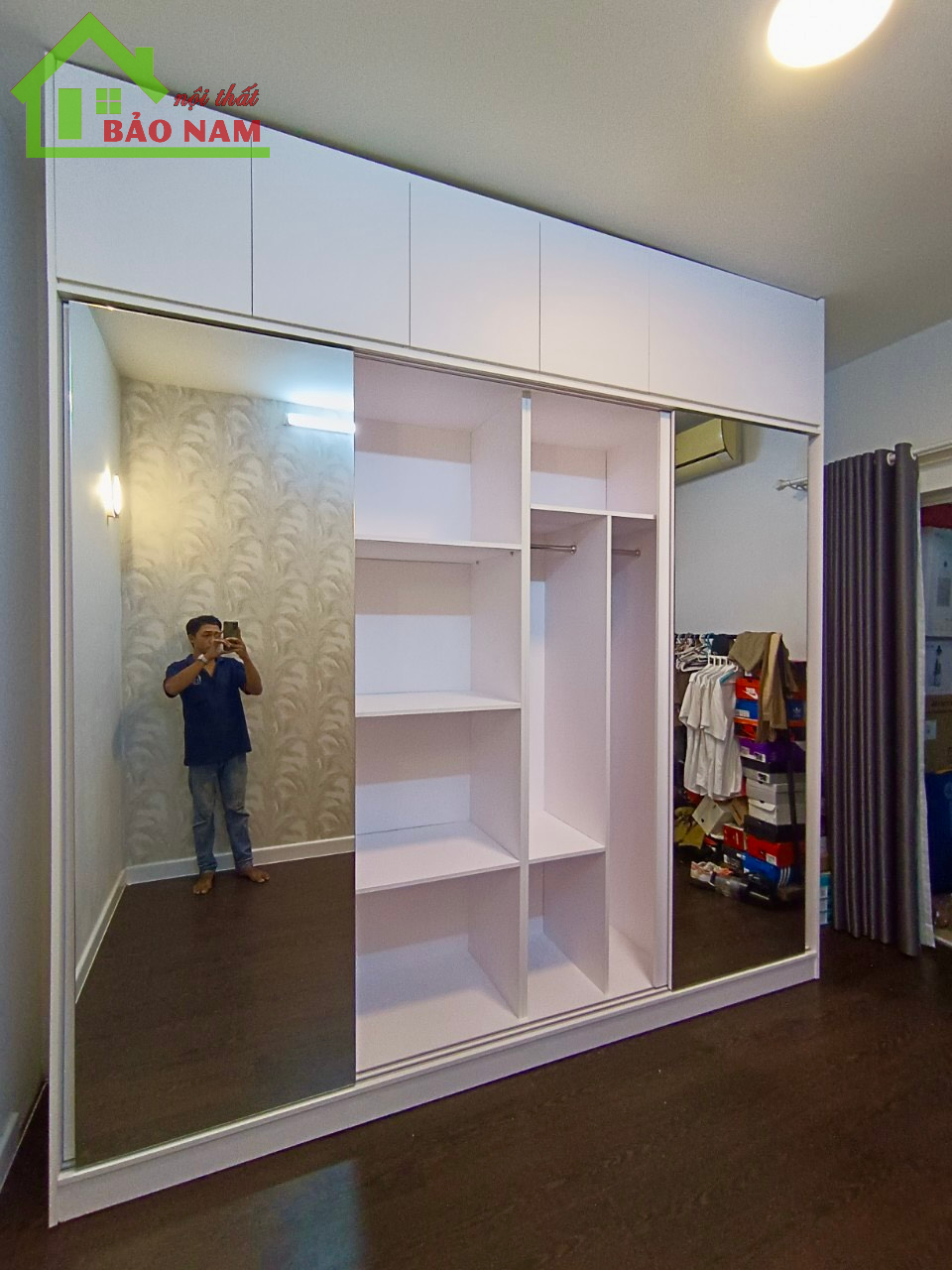Tủ quần áo cánh kính lùa hiện đại - Nội Thất Bảo Nam 0935.314.353