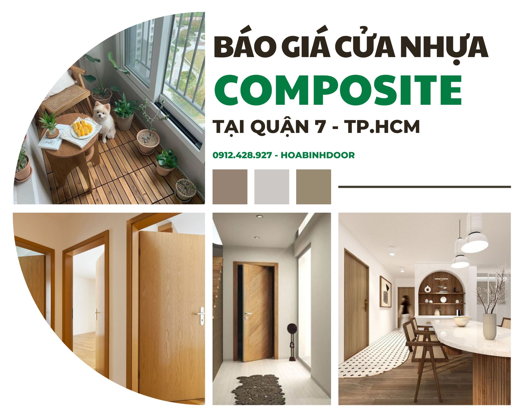 Cửa nhựa giả gỗ Composite tại Quận 7  cửa nhựa cao cấp