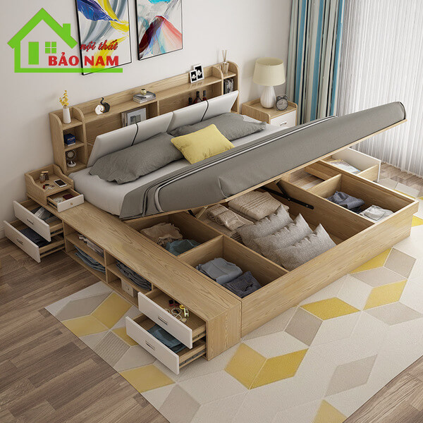 Mẫu giường ngủ thông minh đa năng tiết kiệm diện tích