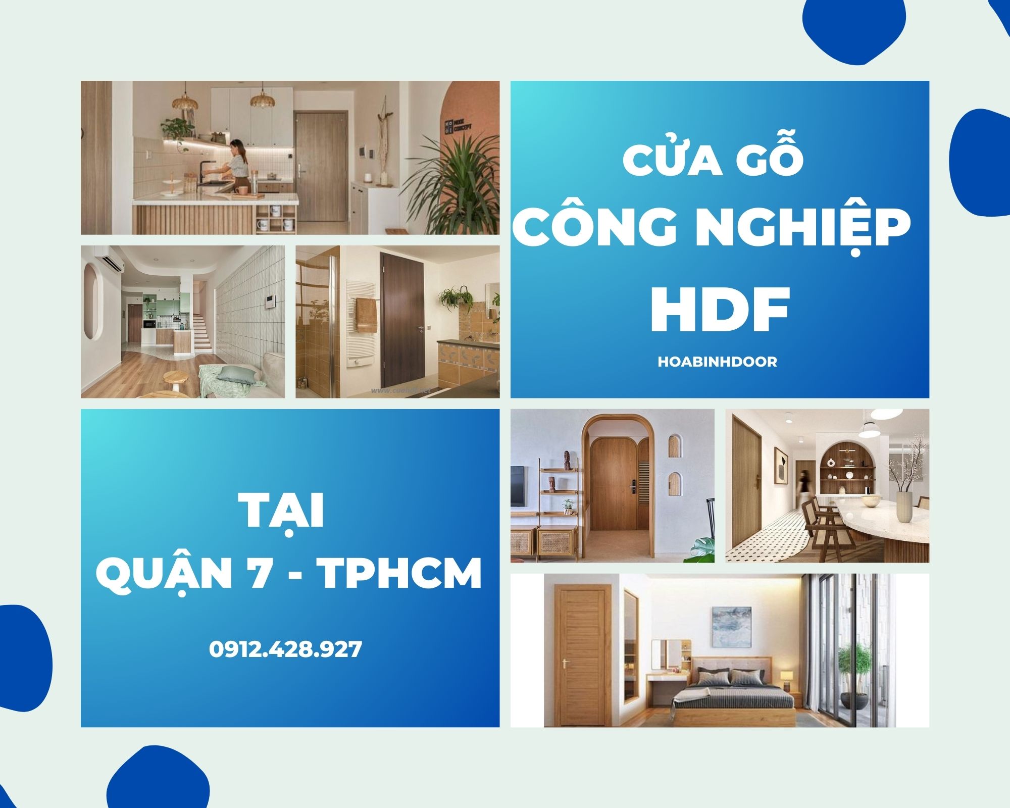 Cửa gỗ công nghiệp HDF tại Quận 7  cửa gỗ cao cấp