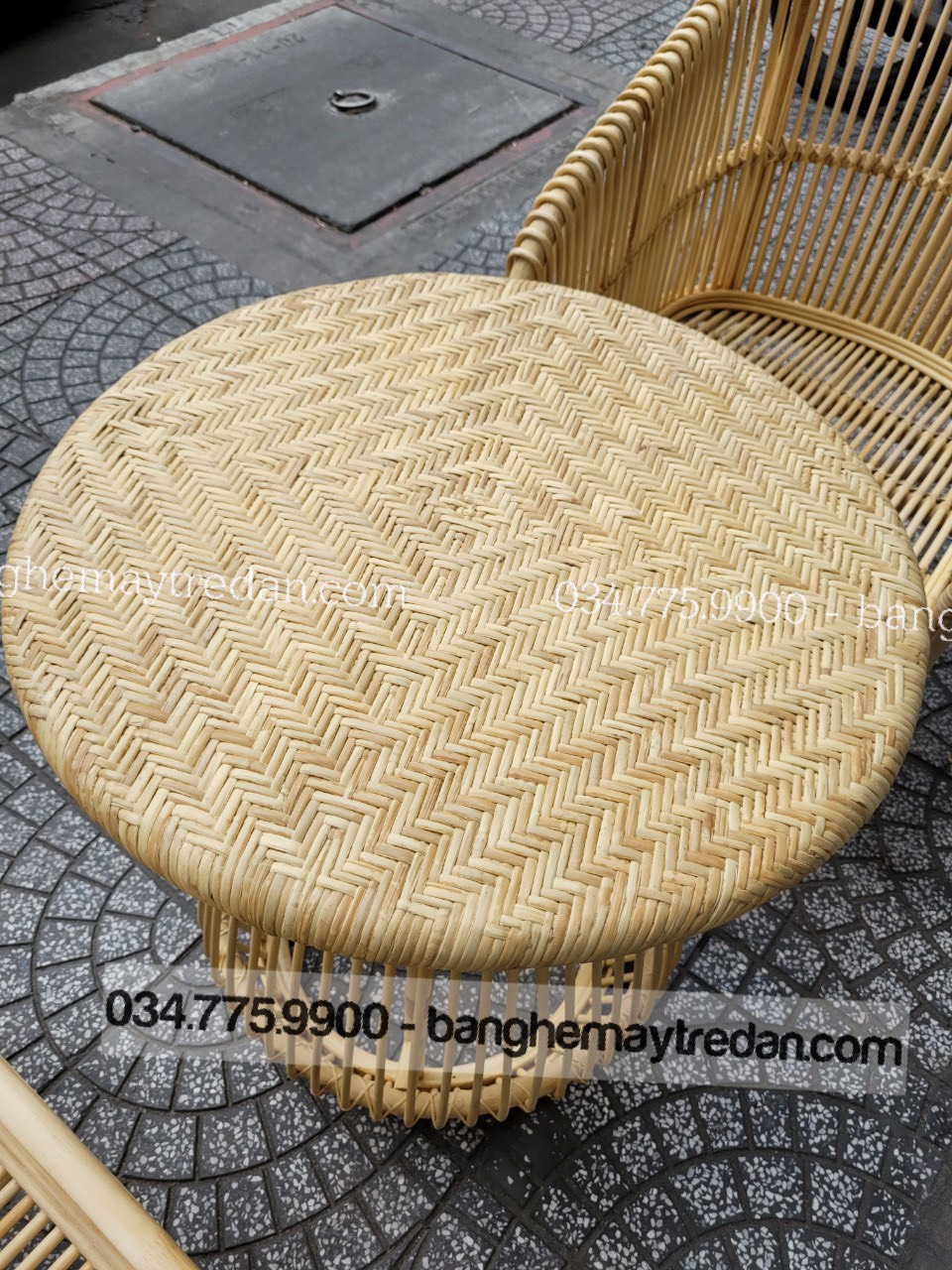 Bộ 2 ghế mây 1 bàn để phòng ngủ nhỏ gọn - Bàn ghế mây tre đan